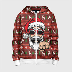 Детская толстовка на молнии Bad Santa Плохой Санта