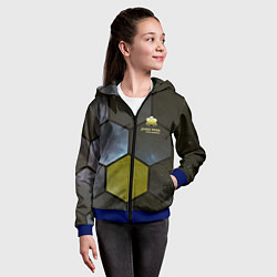 Толстовка на молнии детская JWST space cell theme, цвет: 3D-синий — фото 2