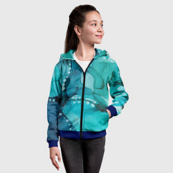Толстовка на молнии детская Глюки водолаза, цвет: 3D-синий — фото 2