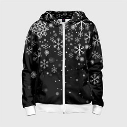 Детская толстовка на молнии Снежинки - С Новый год