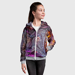 Толстовка на молнии детская Чародей, цвет: 3D-меланж — фото 2