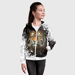 Толстовка на молнии детская Год тигра2022, цвет: 3D-белый — фото 2