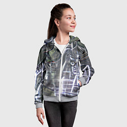 Толстовка на молнии детская Light Kevlar, цвет: 3D-меланж — фото 2