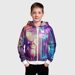 Толстовка на молнии детская Stray, цвет: 3D-белый — фото 2
