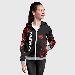 Толстовка на молнии детская КИБЕРПАНК 2077 SAMURAI CYBERPUNK 2077, цвет: 3D-меланж — фото 2