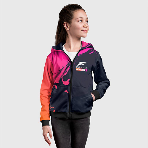 Детская толстовка на молнии Форза Хорайзен 5 Forza Horizon 5 / 3D-Черный – фото 4