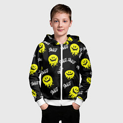 Толстовка на молнии детская SMILE smile граффити, цвет: 3D-белый — фото 2