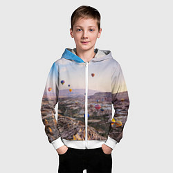 Толстовка на молнии детская Воздушные Шары!, цвет: 3D-белый — фото 2