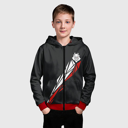 Детская толстовка на молнии G2 Jersey Pro 202223 / 3D-Красный – фото 3