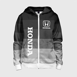 Толстовка на молнии детская Honda Хонда, цвет: 3D-белый