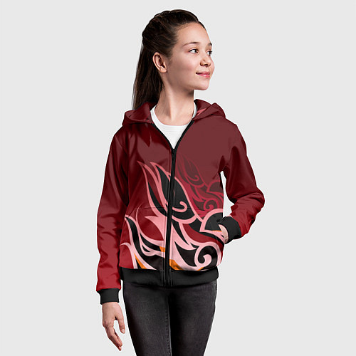 Детская толстовка на молнии ТОМА GENSHIN IMPACT / 3D-Черный – фото 4