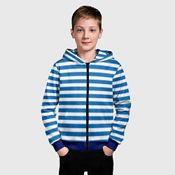 Толстовка на молнии детская ТЕЛЬНЯШКА ВДВ В ПОЛОСКУ, цвет: 3D-синий — фото 2