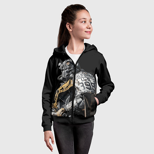 Детская толстовка на молнии Fallout: Arch Dornan / 3D-Черный – фото 4