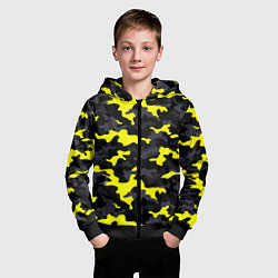 Толстовка на молнии детская Black Camo, цвет: 3D-черный — фото 2