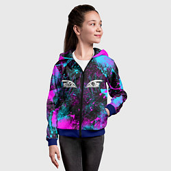 Толстовка на молнии детская ГЛАЗА АКАЗЫ ГЛИТЧ, цвет: 3D-синий — фото 2