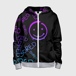 Детская толстовка на молнии Neon Bored Half pattern