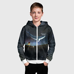 Толстовка на молнии детская Твоя жизнь это не проблема, которую нужно решить,, цвет: 3D-белый — фото 2