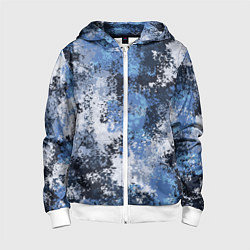 Детская толстовка на молнии Спортивный камуфляж Пикси - Черника