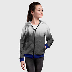 Толстовка на молнии детская Туманный лес - туман, цвет: 3D-синий — фото 2