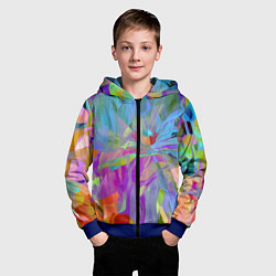 Толстовка на молнии детская Abstract color pattern Summer 2022, цвет: 3D-синий — фото 2