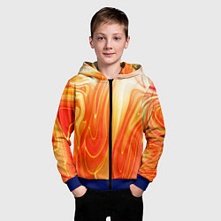 Толстовка на молнии детская Карамельная нуга Гранж, цвет: 3D-синий — фото 2