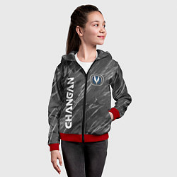 Толстовка на молнии детская ЧАНГАН МРАМОР CHANGAN, цвет: 3D-красный — фото 2
