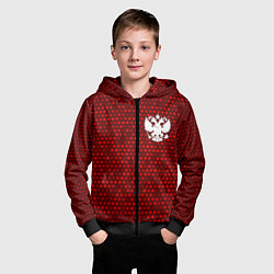 Толстовка на молнии детская RUSSIA - ГЕРБ Космос, цвет: 3D-черный — фото 2