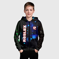 Толстовка на молнии детская ROBLOX неоновые кубики, цвет: 3D-черный — фото 2