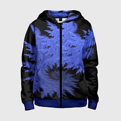 Детская толстовка на молнии Абстрактный морозный узор Abstract frost pattern