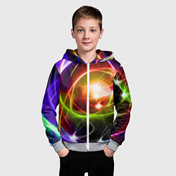 Толстовка на молнии детская Галактическое звёздное пространство Galactic Star, цвет: 3D-меланж — фото 2