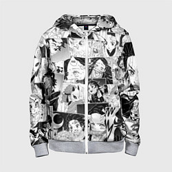 Детская толстовка на молнии Клинок рассекающий демонов паттерн