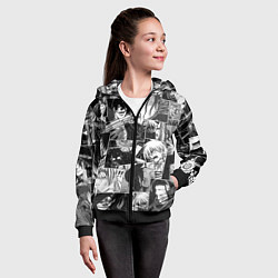 Толстовка на молнии детская Хэллсинг паттерн Hellsing, цвет: 3D-черный — фото 2