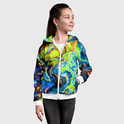 Толстовка на молнии детская The Poisonous Palette, цвет: 3D-белый — фото 2
