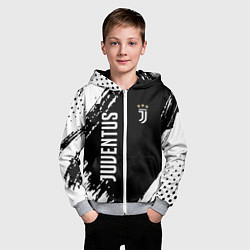 Толстовка на молнии детская Fc juventus фс ювентус, цвет: 3D-меланж — фото 2