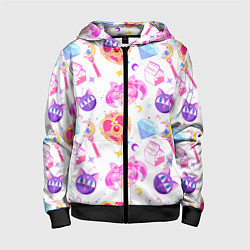 Толстовка на молнии детская Сейлор Мун Sailor Moon, цвет: 3D-черный