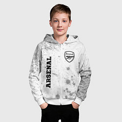 Толстовка на молнии детская Arsenal Sport на светлом фоне, цвет: 3D-белый — фото 2