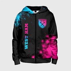 Детская толстовка на молнии West Ham Neon Gradient