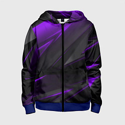 Толстовка на молнии детская Geometry Черный и фиолетовый, цвет: 3D-синий