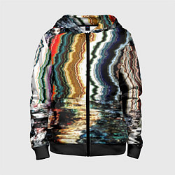 Детская толстовка на молнии Glitch pattern - fashion trend