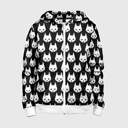 Толстовка на молнии детская Stray Pattern, цвет: 3D-белый