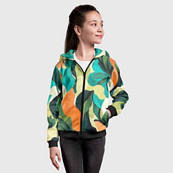 Толстовка на молнии детская Multicoloured camouflage, цвет: 3D-черный — фото 2