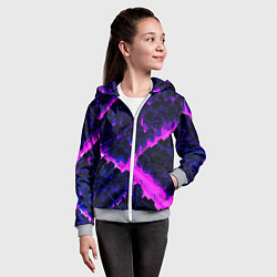 Толстовка на молнии детская Спящий город, цвет: 3D-меланж — фото 2