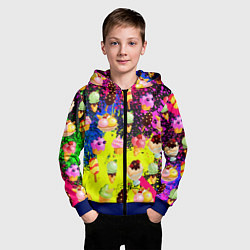 Толстовка на молнии детская Мороженки Вкуснятина, цвет: 3D-синий — фото 2