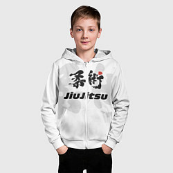 Толстовка на молнии детская Джиу-джитсу Jiu-jitsu, цвет: 3D-белый — фото 2