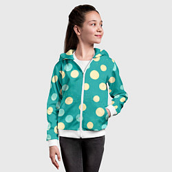 Толстовка на молнии детская Нарисованные кружочки радости, цвет: 3D-белый — фото 2
