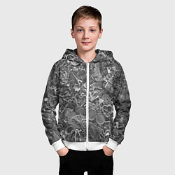 Толстовка на молнии детская Металлические предметы, цвет: 3D-белый — фото 2