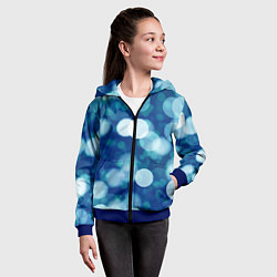 Толстовка на молнии детская Световые блики, цвет: 3D-синий — фото 2