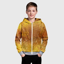 Толстовка на молнии детская Осенний узор, цвет: 3D-меланж — фото 2