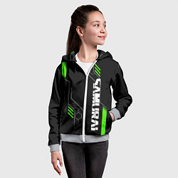 Толстовка на молнии детская Samurai - Зеленые технологии, цвет: 3D-меланж — фото 2
