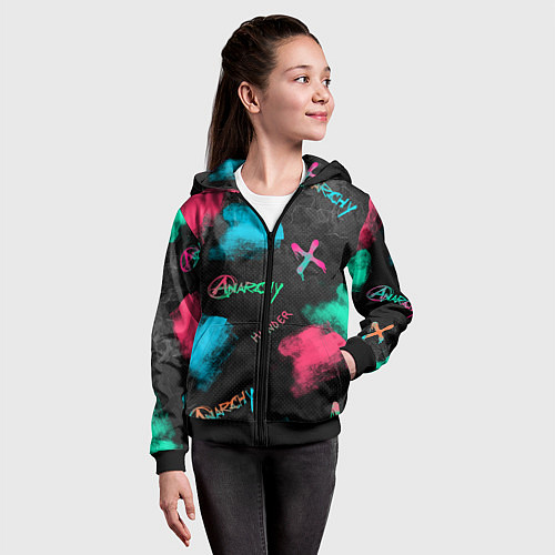 Детская толстовка на молнии ANARCHY CS GO / 3D-Черный – фото 4